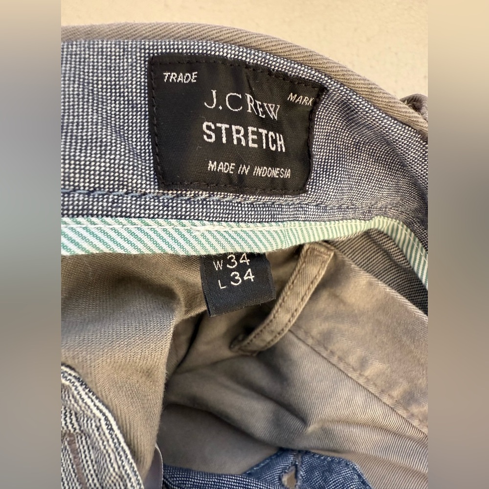 J CREW 250 FIT CHINO PANTS MUSHROOM 32X34 - Picture 2 of 5